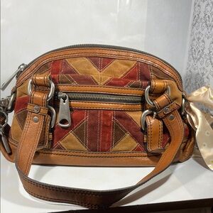 Fossil Multicolor Patchwork Shoulder Bag